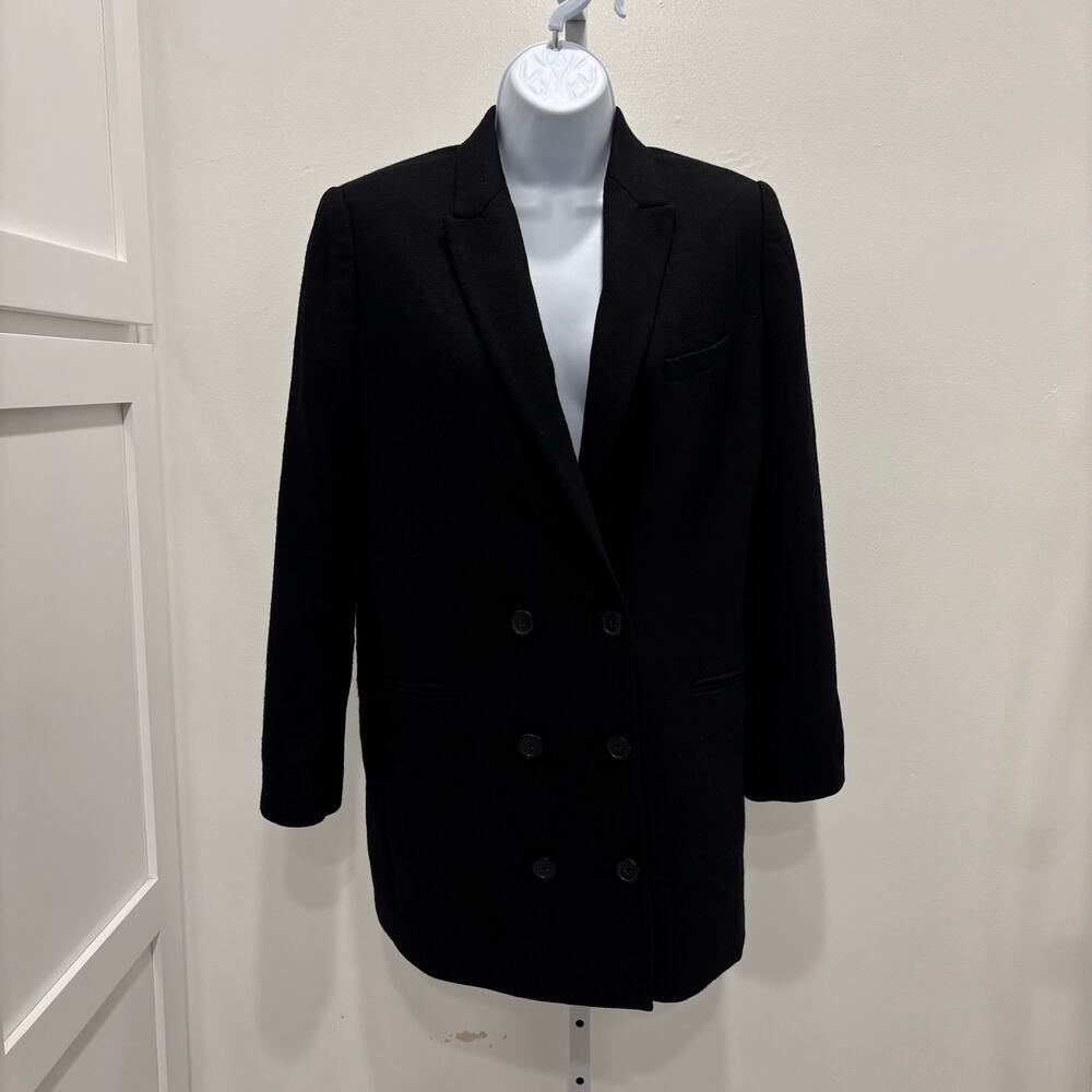 Equipment Black 100% Wool Norden Double-Breasted Blazer Dress - Size 2 MSRP $495